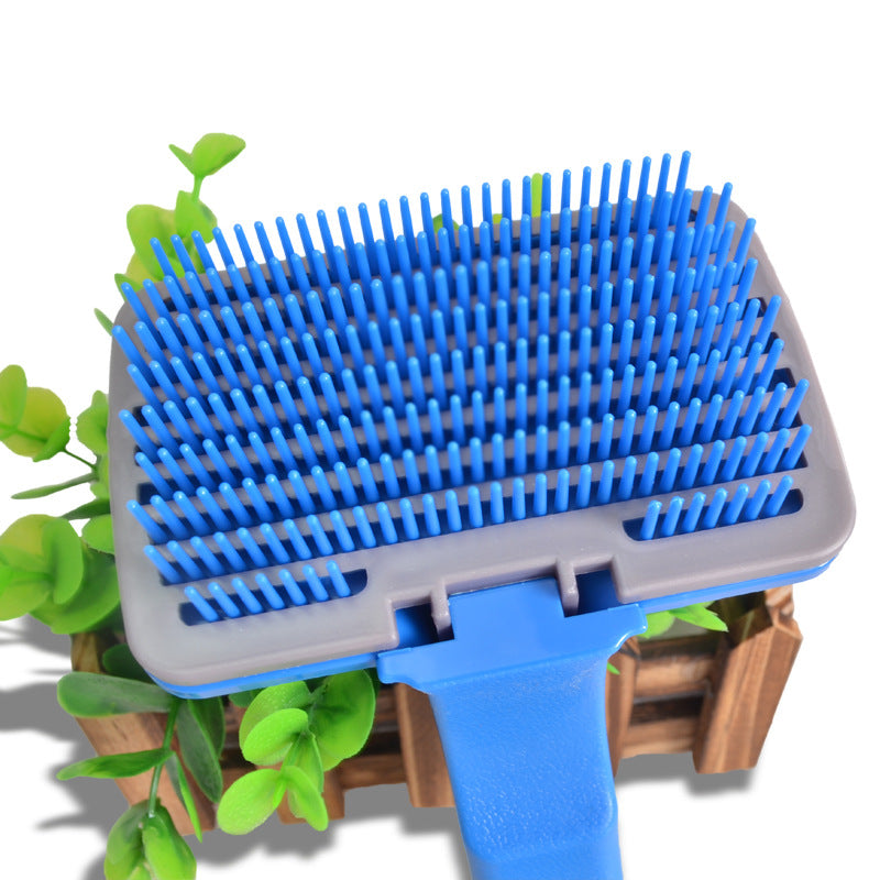 Pet Hair Removal Brush — Self-Cleaning Dog Grooming Comb