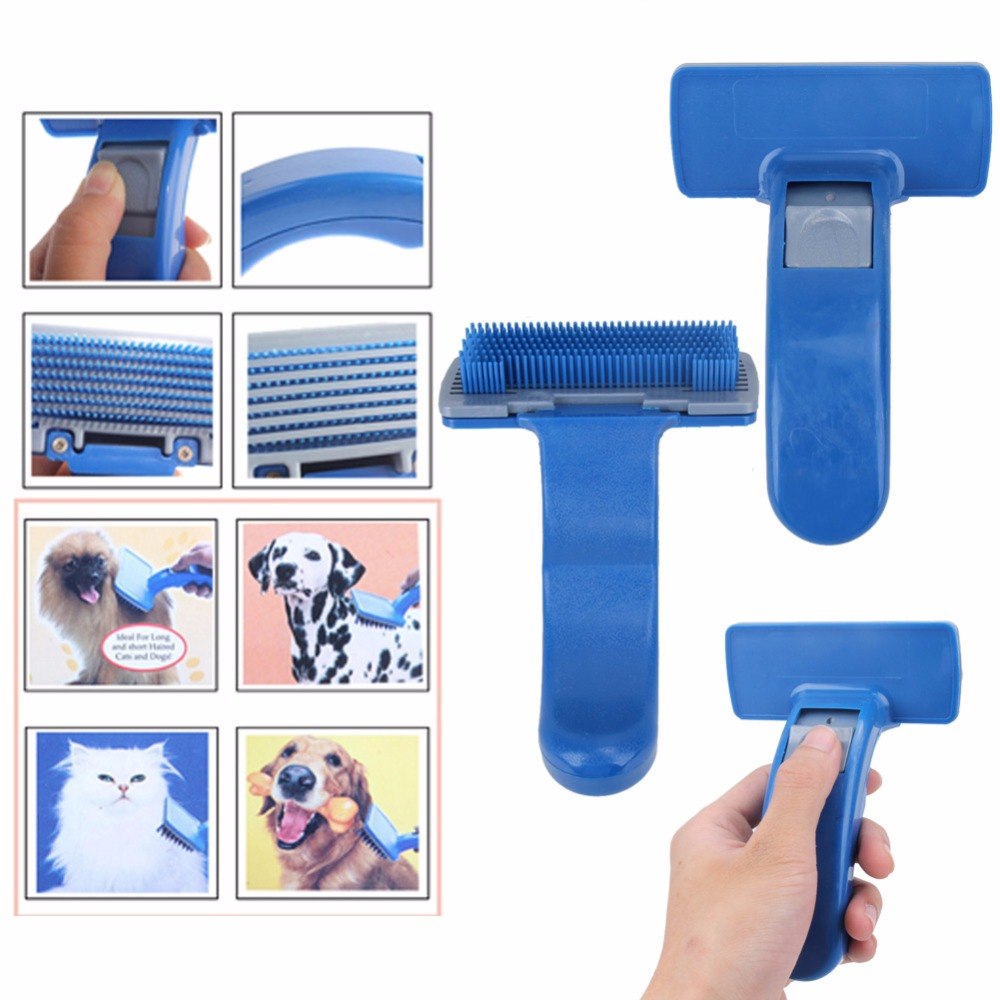 Pet Hair Removal Brush — Self-Cleaning Dog Grooming Comb